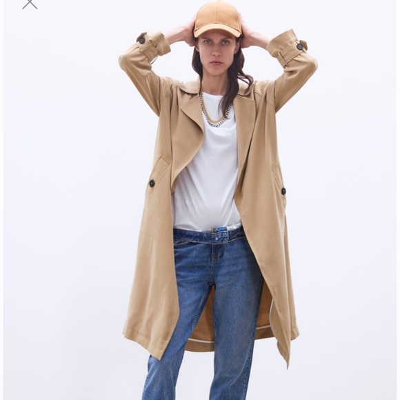 zara flowy trench coat